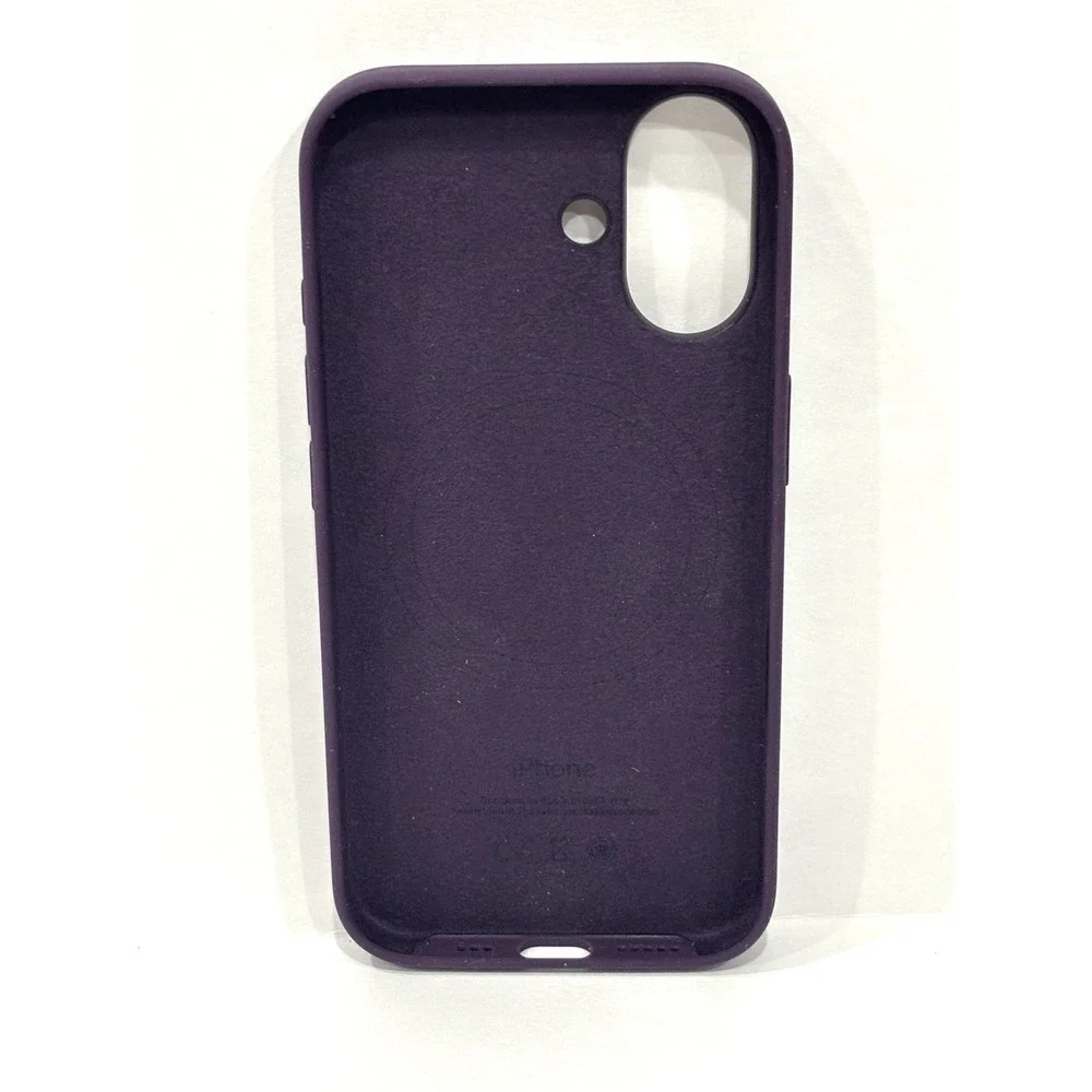 Apple iPhone 16 Silicone Case with MagSafe Plum Purple A3313 With Box